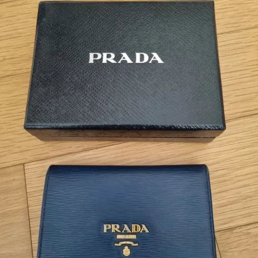 [BUNJANG] Prada Saffiano Vitello Move Wallet Cobalt Blue / 프라다 사피아노 비텔로무드 반지갑 코발트