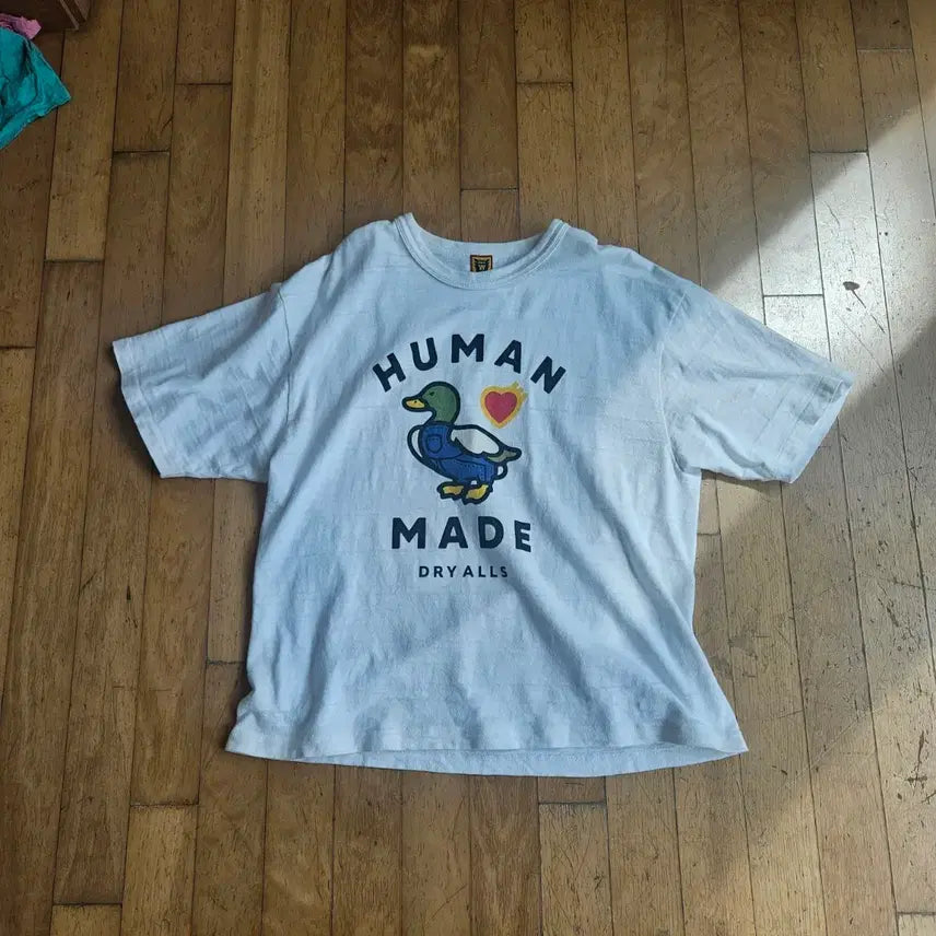 [BUNJANG] Human Made Duck Logo T-Shirt White / 휴먼메이드 반팔티 오리 로고 화이트