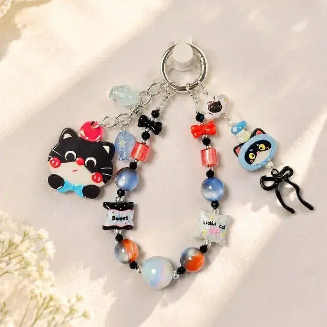 [BUNJANG] Custom Cat Beaded Keychain / 고영희 비즈 키링(제작)