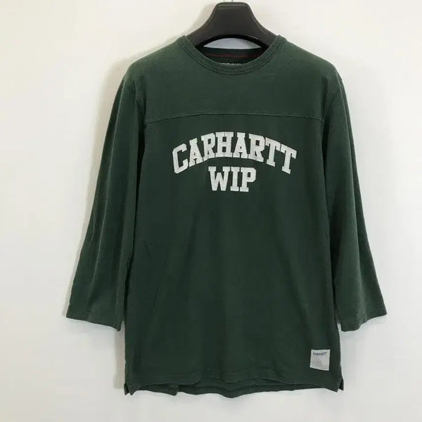 [BUNJANG] Carhartt Arch Logo 7/10 Sleeve T-Shirt - Green, Size M / 칼하트 아치로고 7부 슬리브 [M]