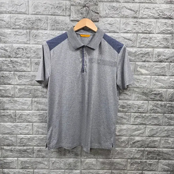 [BUNJANG] Louis Castel Men's Spandex Gray Polo T-Shirt Size 95 / 루이까스텔 남성  스판 그레이 폴로 반팔 티셔츠 사이즈 95