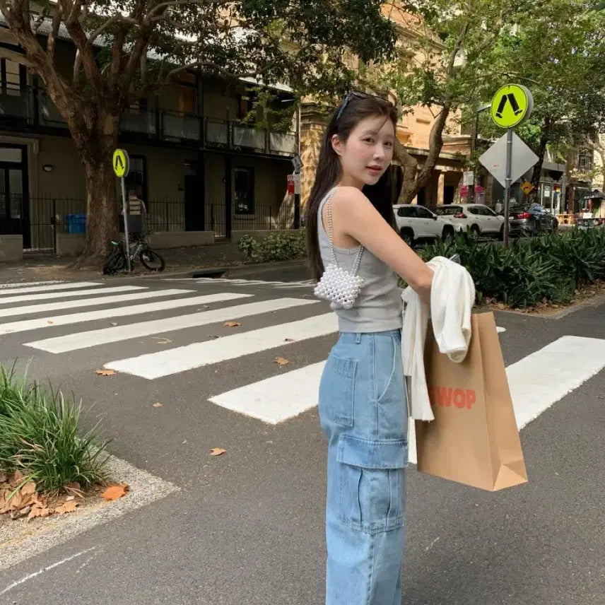 [BUNJANG] Liet_t Ritten Cargo Denim Pants / 리에뜨 리튼 카고데님