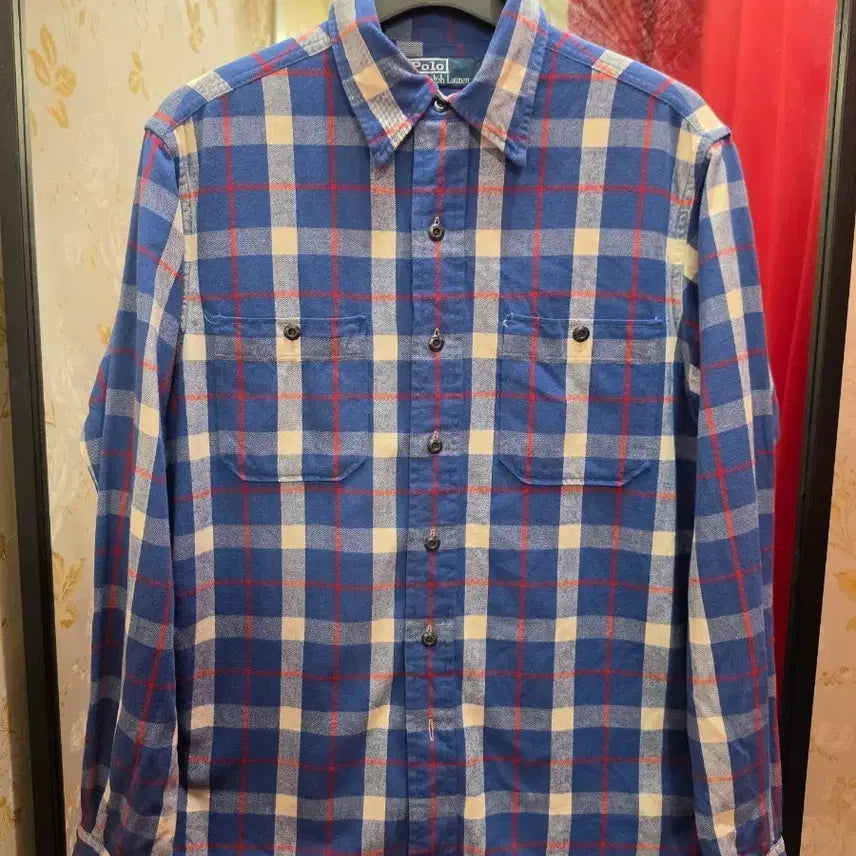 [BUNJANG] Polo Ralph Lauren Check Shirt Blue M / 7/65 폴로 랄프로렌 체크 남방 블루 M