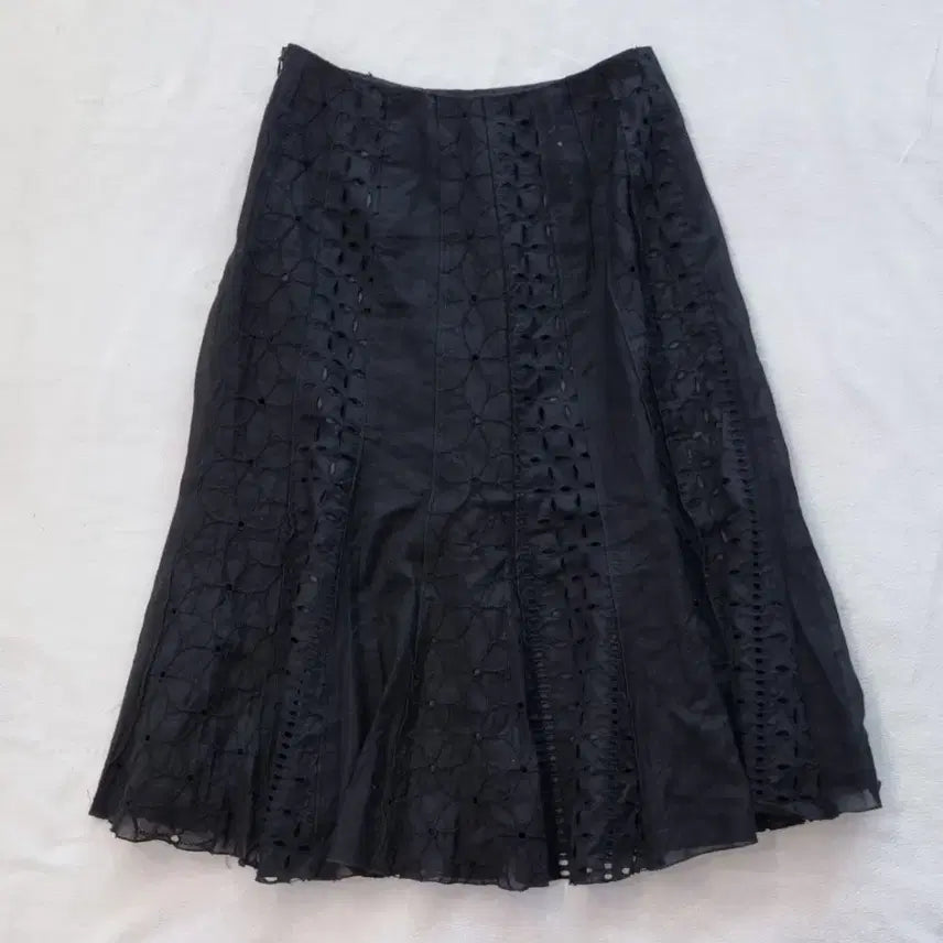 [BUNJANG] Vintage Black Oriental Skirt / 빈티지 블랙 오리엔탈 스커트