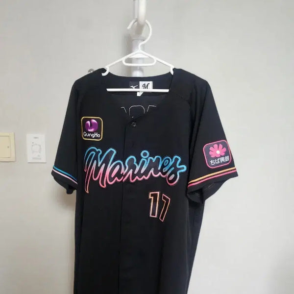 [BUNJANG] Sasaki Roki Chiba Lotte Black Summer Uniform Size O / 사사키 로키 지바롯데 블랙섬머 유니폼 사이즈 O
