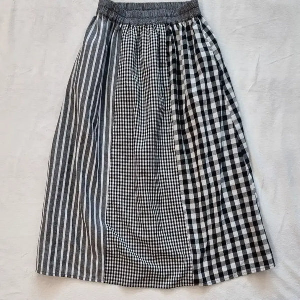 [BUNJANG] Vintage Mori Girl Plaid Skirt / 빈티지 모리걸 하구미 체크 스커트