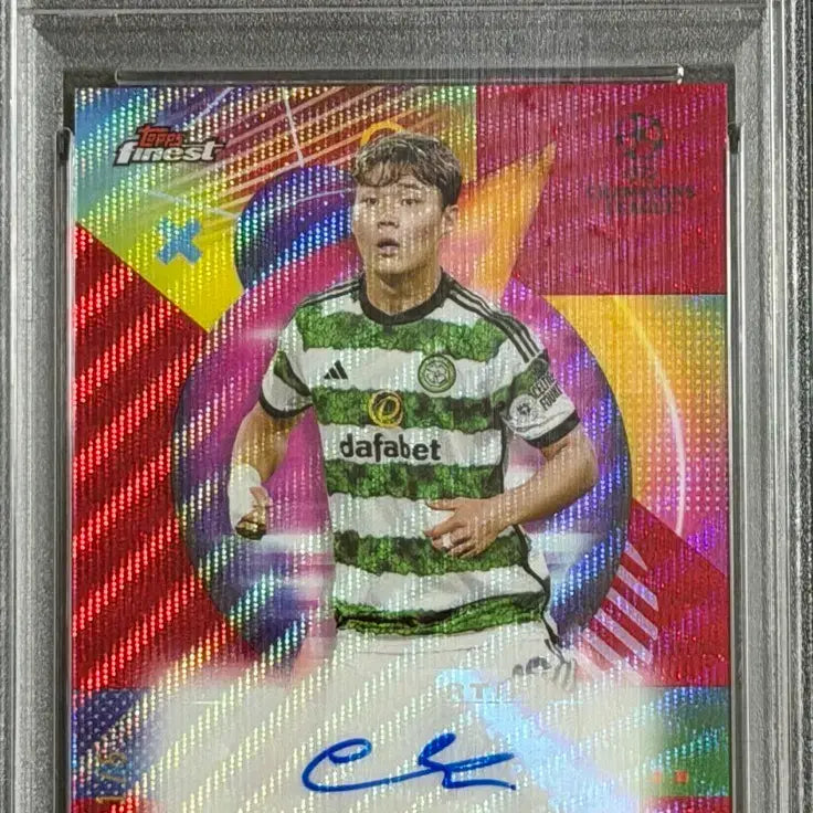 [BUNJANG] Oh Hyun-gyu 2023-24 Finest UCC Autograph-Red Wave PSA 10 (Limited 5, POP 1) / 오현규 5한정 오토 psa10(pop1)