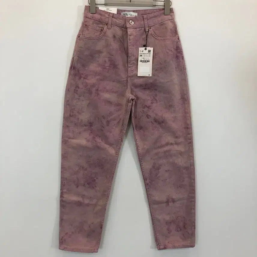 [BUNJANG] Zara High-Waisted Tie-Dye Pink Denim Jeans (Size 26) / 자라 (새상품) 하이웨스트 타이다이 핑크데님진 26 인치