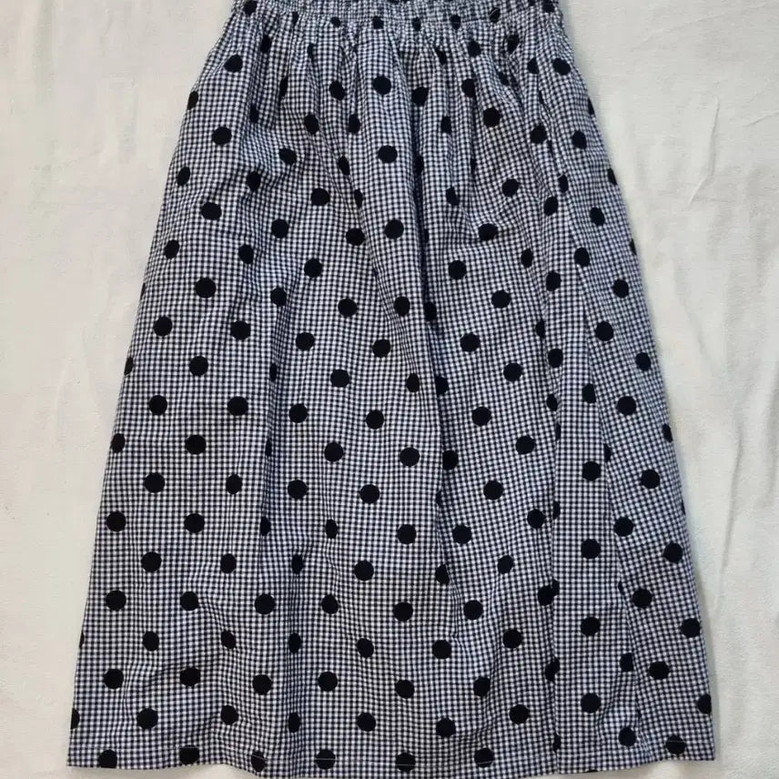 [BUNJANG] Vintage Mori Girl Check Dot Skirt / 빈티지 모리걸 하구미 체크 도트 스커트
