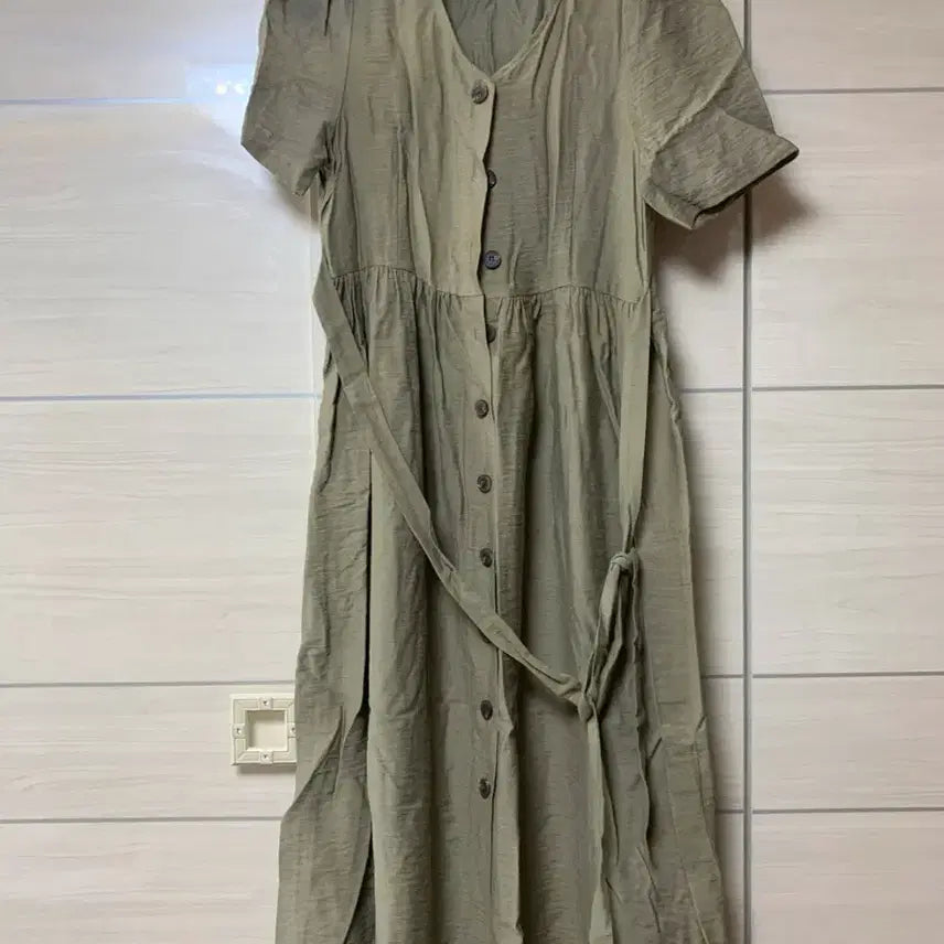 [BUNJANG] 8seconds Khaki Cotton One-Piece Dress / 에잇세컨즈 카키색 원피스