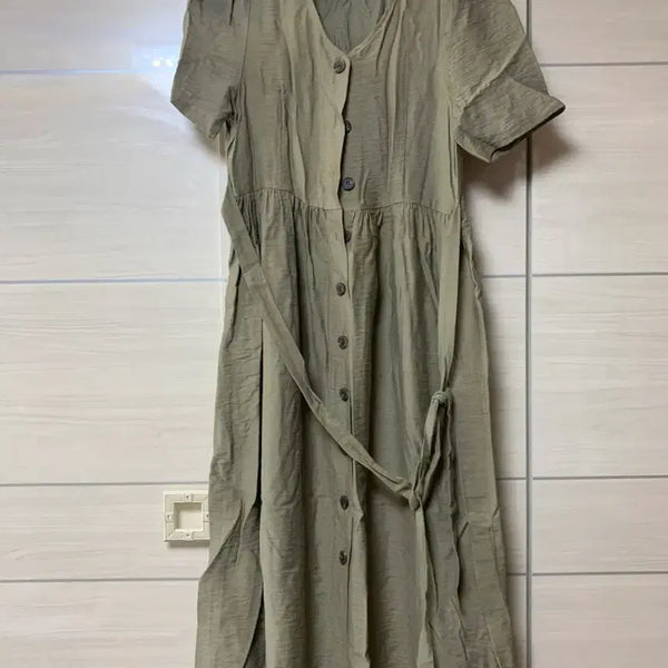 [BUNJANG] 8seconds Khaki Cotton One-Piece Dress / 에잇세컨즈 카키색 원피스