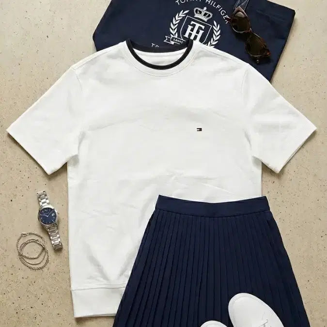 [BUNJANG] Tommy Hilfiger Sweatshirt T-shirt / 타미힐피거 맨투맨 반팔티