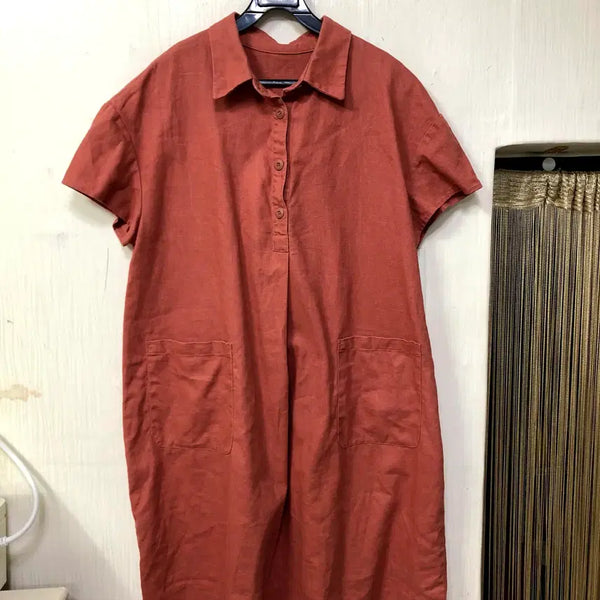 [BUNJANG] Linen Cotton Blend Dress / 린넨 면 혼방 원피스