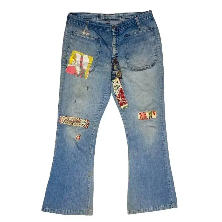 [BUNJANG] American Vintage 1960s Custom Bootcut Denim Jeans / 60년대 아메리칸 빈티지 커스텀 부츠컷 데님