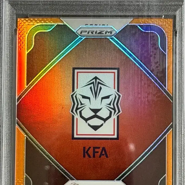 [BUNJANG] 2022 Qatar World Cup South Korea Team Badge Orange Prism Card PSA 8 Graded / 카타르월드컵 대한민국 팀뱃지프리즘25한정 psa8