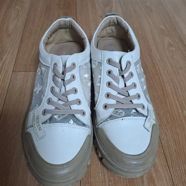 [BUNJANG] Mesh Match Sneakers - White, 245mm / 망사매치 스니커즈245미리