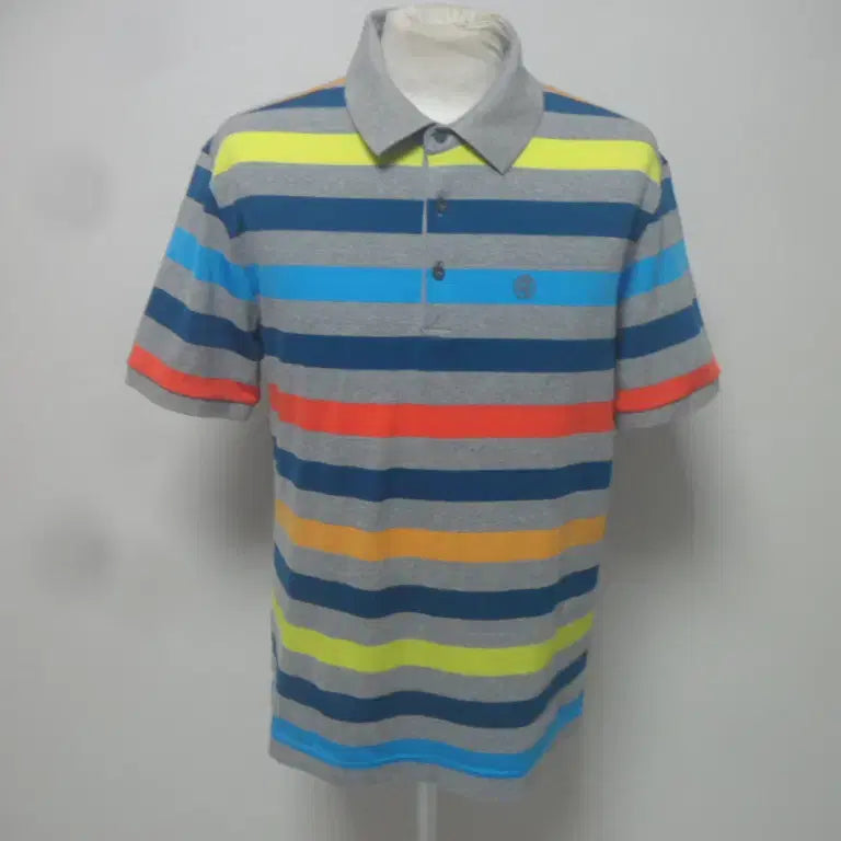 [BUNJANG] Benjefe Men's Striped Short-Sleeve Polo Shirt (Size 95) / 벤제프/남성/일상복/골프/반팔/카라 티셔츠/95사이즈/새제품수준