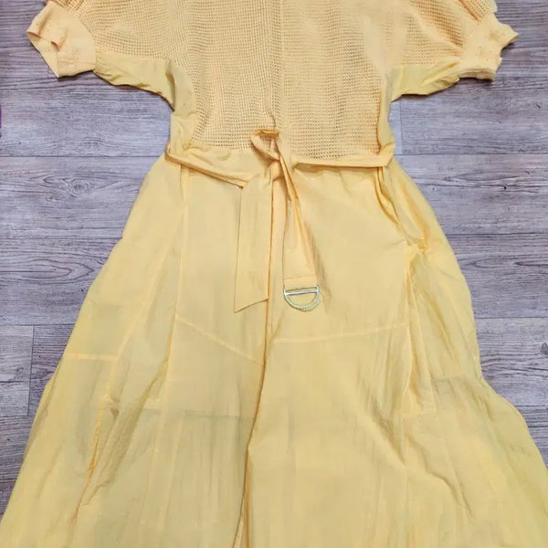 [BUNJANG] Ozssecon Long Dress Yellow / 오즈세컨원피스