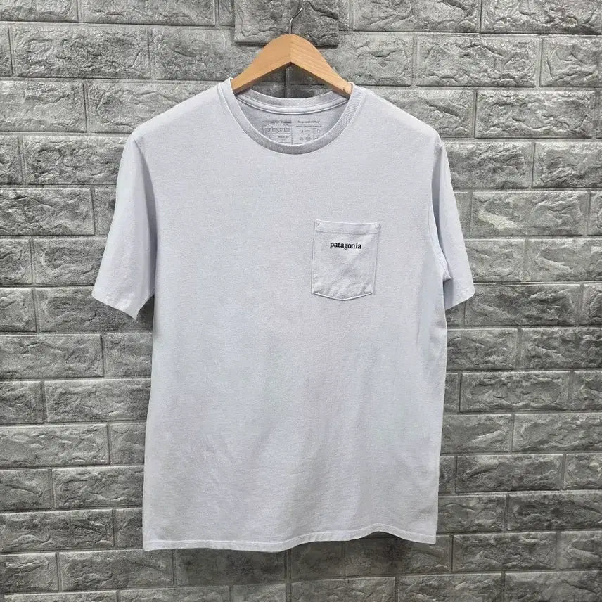 [BUNJANG] Patagonia Pocket T-Shirt Light Purple Size 100 / 파타고니아 포켓 반팔 티셔츠 라이트 퍼플  사이즈 100 세탁완료