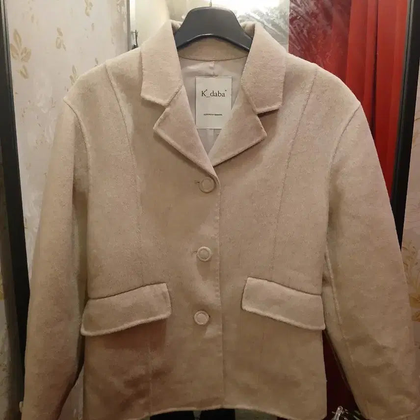 [BUNJANG] Wool Short Jacket Beige / 7/37 K.daba. 울 숏 자켓 S