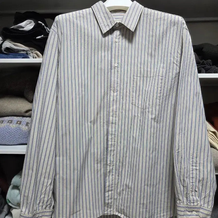 [BUNJANG] Moma Design Striped Shirt Size 48 / 모마디자인 스트라이프셔츠 48사이즈