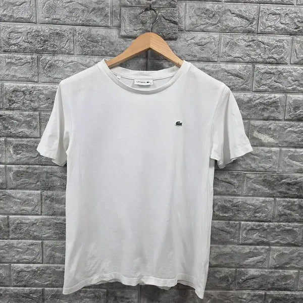 [BUNJANG] Lacoste Women's Short Sleeve T-Shirt White Size 95 / 라코스테  여자 반팔티 화이트   사이즈 95  세탁완료