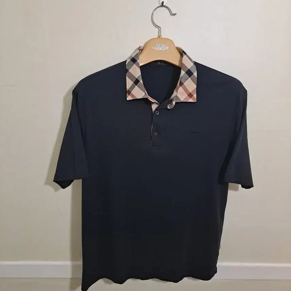 [BUNJANG] Daks Check Collar Short Sleeve T-Shirt Size 110 / 닥스 반팔 체크 카라 110사이즈