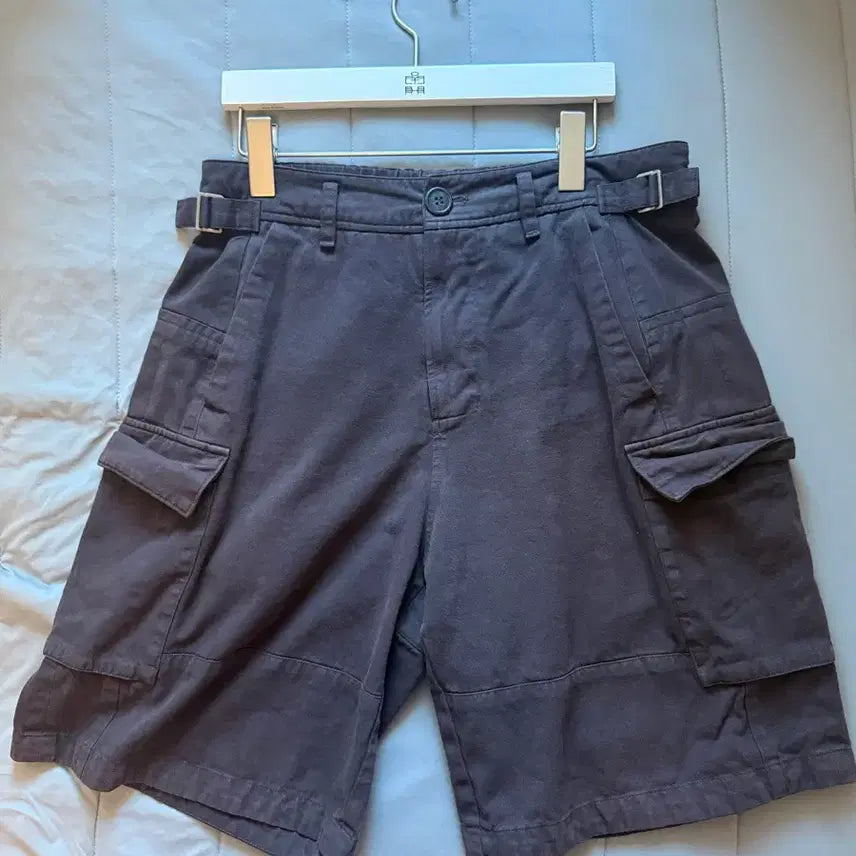 [BUNJANG] Politeru Big Cargo 1/2 Pants Dark Purple / 폴리테루 빅 카고 1/2팬츠 다크 퍼플