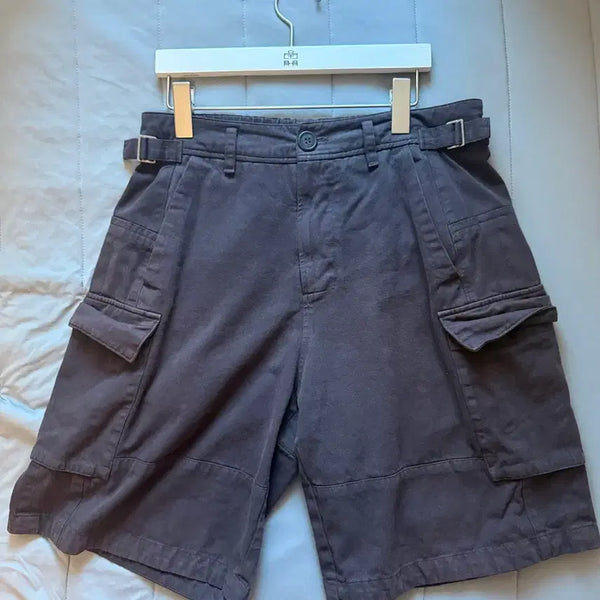 [BUNJANG] Politeru Big Cargo 1/2 Pants Dark Purple / 폴리테루 빅 카고 1/2팬츠 다크 퍼플