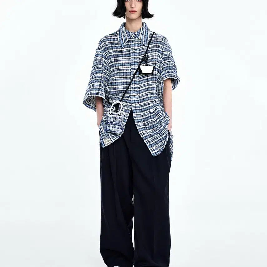 [BUNJANG] Ader Error Cartif Shirt Blue A3 / 아더에러 23ss Cartif 셔츠 블루 A3