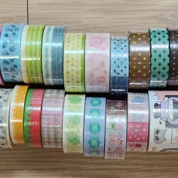 [BUNJANG] 70pcs Kiss-Cut Rolls Full Washi Tapes Bundle Set / 다이어리꾸미기 다꾸 70개 통마테 키스컷 마스킹테이프 일괄 처분 판매