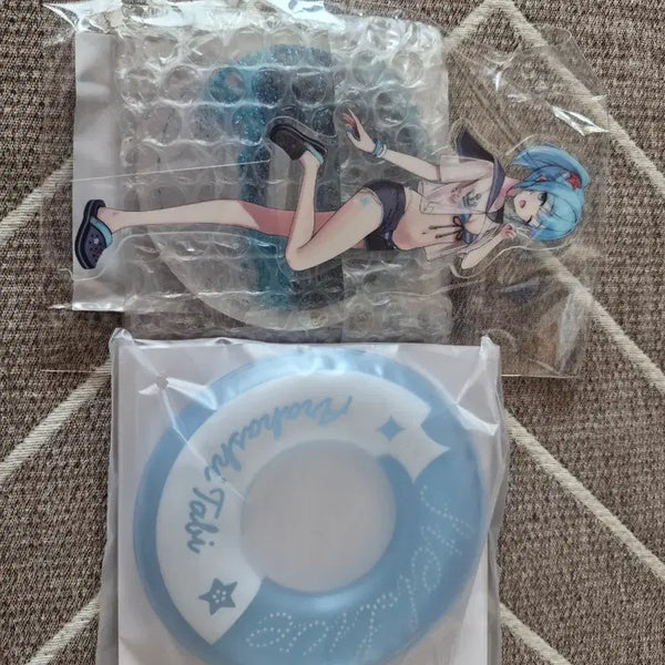 [BUNJANG] StrayLive Summer Tabby Acrylic Stand & Tube Keychain Bundle Set (Sealed) / 스텔라이브 썸머 타비