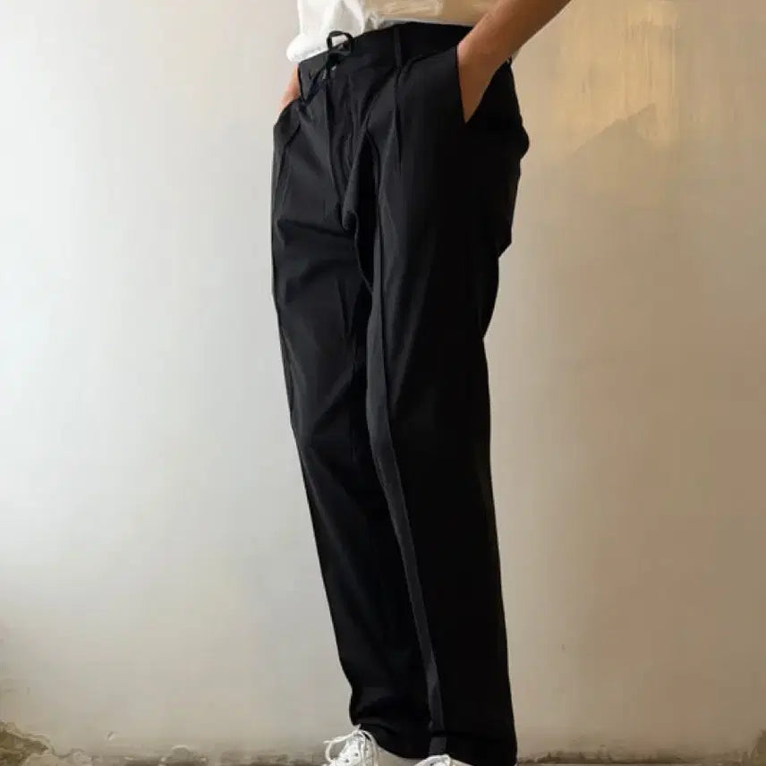 [BUNJANG] Giab's Archivio Summer Black Slacks (Size 50) / Giab's Archivio 썸머 블랙 슬렉스 (50)