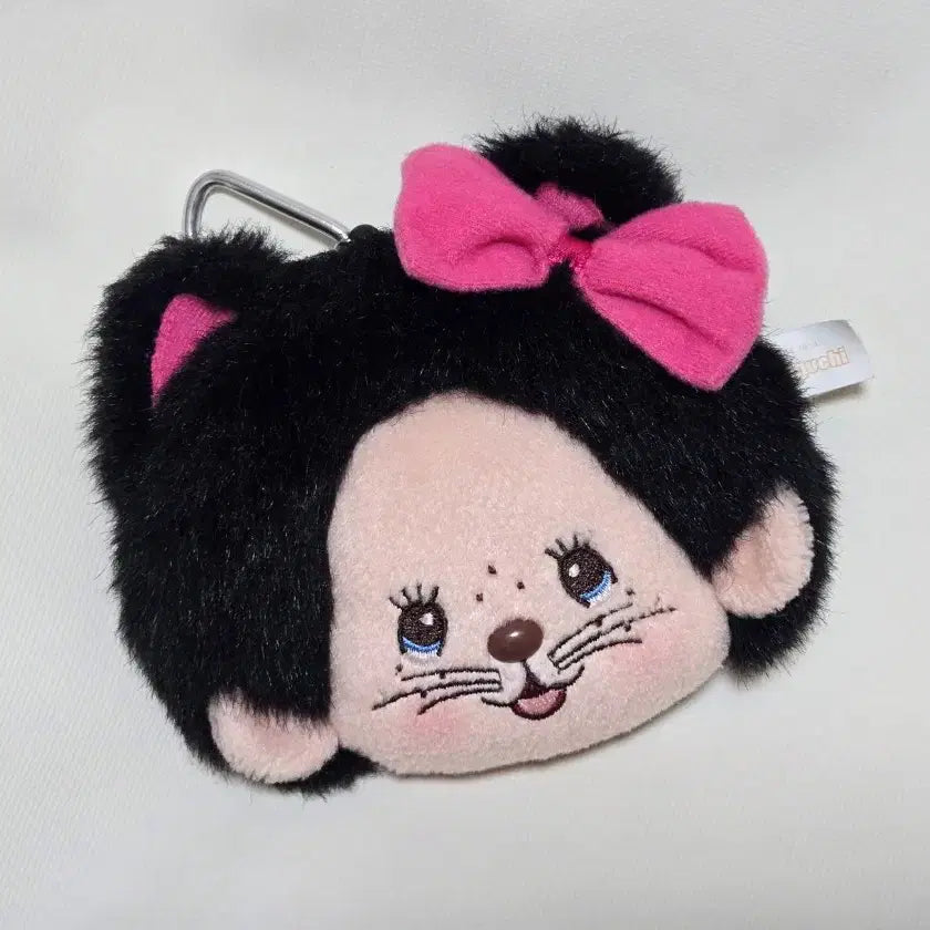 [BUNJANG] Monchhichi Cat Pass Carabiner Keychain / 몬치치 고양이 패스 카라비너 키링