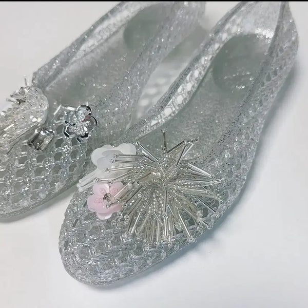 [BUNJANG] Jelly Shoes Parts Women's Flats Size 240mm / 젤리슈즈 파츠 포함 240mm