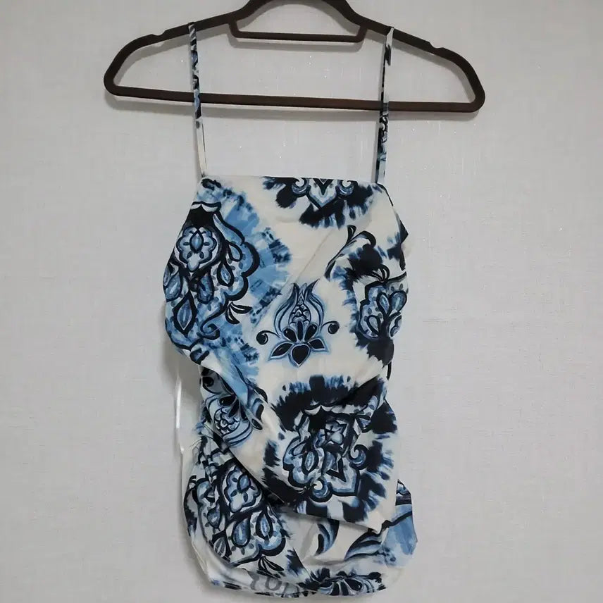 [BUNJANG] Zara Tie-Dye Paisley Shirring Sleeveless Top XS / 새상품 자라 타이다이 페이즐리 셔링 슬리브리스 나시 민소매 xs