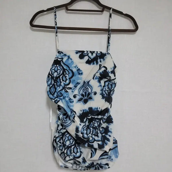 [BUNJANG] Zara Tie-Dye Paisley Shirring Sleeveless Top XS / 새상품 자라 타이다이 페이즐리 셔링 슬리브리스 나시 민소매 xs
