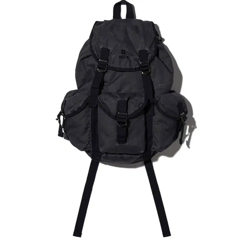 [BUNJANG] AECA 90s 3 Pocket Washed Backpack Black / AECA 90s 3 POCKET washed 백팩 블랙