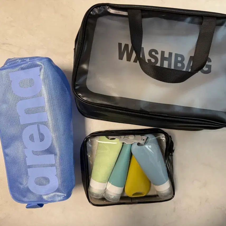 [BUNJANG] Arena Swim Pouch Set Wash Bag Travel Tube / 아레나 수영용품 파우치 세트 / 워시백 / 여행용 튜브