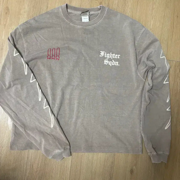 [BUNJANG] Outstanding Fighter Squadron Long Sleeve T-Shirt / 아웃스탠딩 Fighter Squadron 롱슬리브
