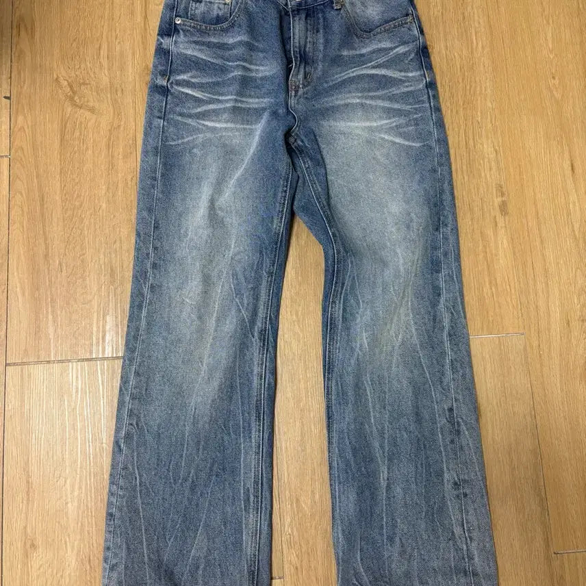 [BUNJANG] TEXX Washed Bootcut Denim Jeans / TEXX 워싱 부츠컷 데님 청바지