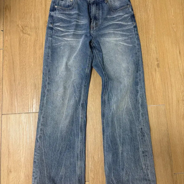 [BUNJANG] TEXX Washed Bootcut Denim Jeans / TEXX 워싱 부츠컷 데님 청바지