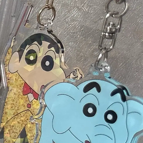 [BUNJANG] Crayon Shin-chan Cinema Acrylic Keyring Set / 짱구 시네마 아크릴 키링 2종 일괄