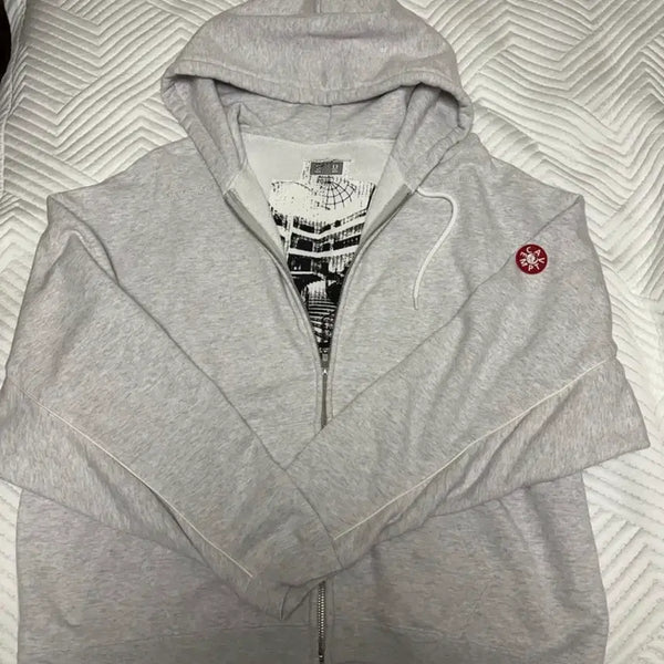 [BUNJANG] Cav Empt CE Solid Loose Zip Hoodie Grey L / 카브엠트 후드집업