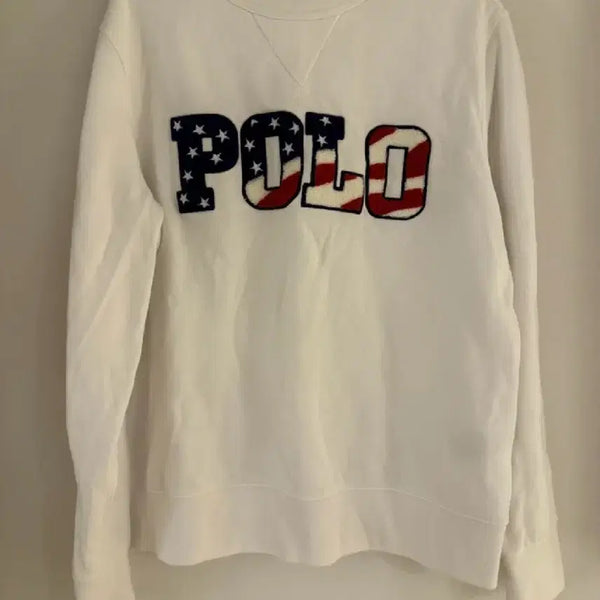 [BUNJANG] Polo Ralph Lauren Flag Patch Sweatshirt M / 폴로 랄프로렌 성조기 패치 맨투맨 M