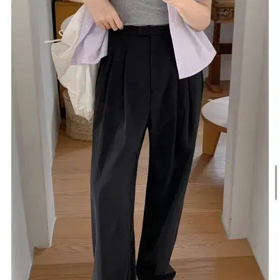 [BUNJANG] CoCo Made Cooling Pin Tuck Nylon Slacks / 나일론 슬랙스