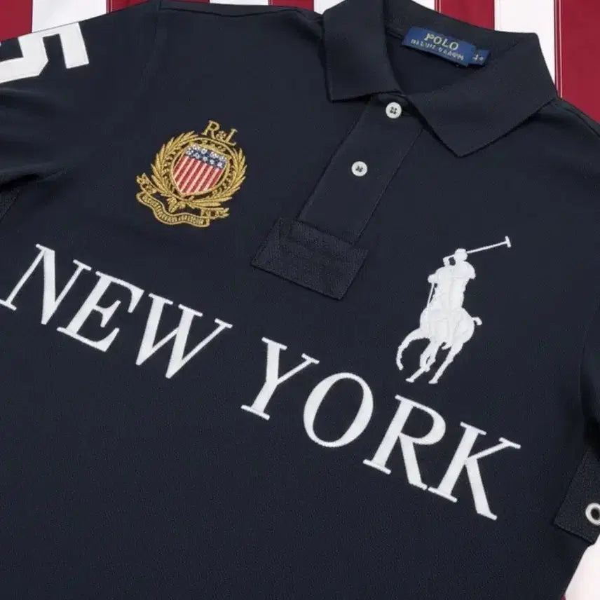 [BUNJANG] Polo Ralph Lauren Big Pony "Chief Keef New York" Short Sleeve Polo Shirt / 폴로 랄프로렌 치프키프 뉴욕 빅포니 카라티 S~M(정품)
