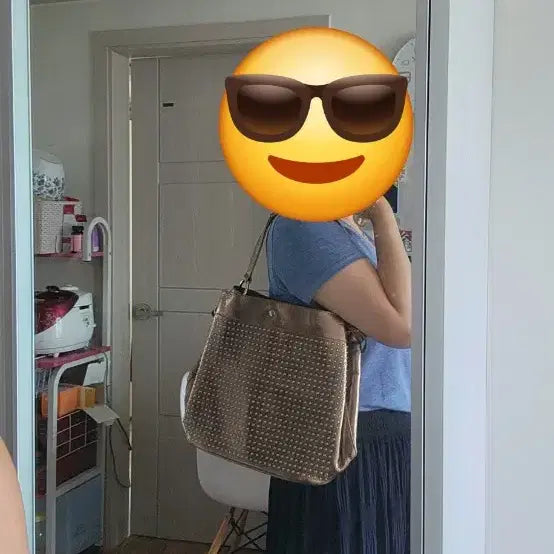 [BUNJANG] Ggpx Gold Studded Shoulder Bag with Pouch / 롯데본점구매 (멋쟁이 숄더백 +파우치)~실물이쁨