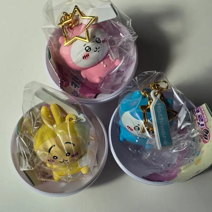 [BUNJANG] Cheekawa Hachiware Usagi Secret Pajamas Keychain 3종 Bundle Set / 먼작귀 시크릿 키링 잠옷 치이카와 하치와레 우사기 3종