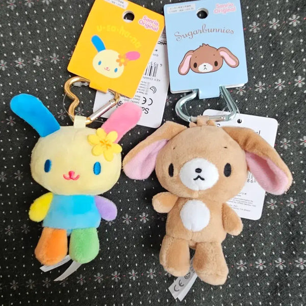 [BUNJANG] Sanrio Usahana Sugarbunnies Kurousa Carabiner Doll Keychain / 산리오 우사하나 슈가바니즈 쿠로우사 카라비너 인형 키링